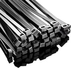Zip Ties Assorted Sizes (12"+18"+24")- 300 Pack, Large Zip Ties Heavy Duty with 220 lb Tensile Strength for Outdoor Use, Black, Long Cable Ties by ANOSON