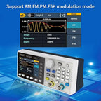 OWON DGE2035 Dual-Channel Arbitrary Waveform Generator, 35MHz Function Generator, 125MSa/s Sampling Rate, 14-bit Resolution, 3.6” TFT LCD, Signal Generator with AM/FM/FSK Modulation, PC Control