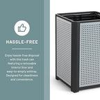 Safco Evos Steel Trash Can, 38 Gallons, Indoor and Outdoor Use, Commercial Garbage Can with Plastic Liner and Ashtray