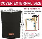 Redford Supply Co. Cold Snap (5°F) Backflow Preventer Insulation Cover, 20"W x 34"H, Pipe Insulation, Water Sprinkler Covers for Outside, Sprinkler Backflow Cover for Winter, Well Pump Bag (Black)