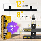 12" Heavy-Duty Magnetic Tool Holders (4 Pack - 48" Total) - Extremely Powerful Magnetic Pull Force to Hold Heavy Tools (Upgraded Version) - Professional Tool Bars/Strips Organizer