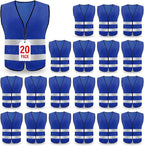 Safety Vest, Reflective High Visibility Construction Vest for Men, Work, Cycling, Runner, Surveyor, Volunteer, Road