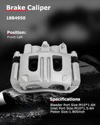 cciyu Front Left Brake Caliper Assembly w/Bracket 18B4950 For Chevy For Equinox 2005-2006,For Pontiac For Torrent 2006,For Saturn For Vue 2004-2007