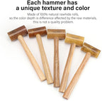 WUTA Rawhide Mallet Cobbler Hammer Leather Hammer Rawhide-head for Stamping Jewelry Leather Worker Craft Tool 48mm