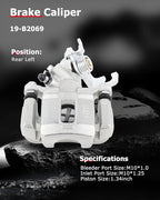 cciyu 19-B2069 Disc Rear Left Brake Caliper Assembly w/Bracket 2004 2005 2006 2007 2008 For Acura For TSX,1998 1999 2000 2001 2002 2003 2004 2005 2006 2007 For Honda For Accord