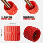 SHALL 4-Piece Tubing Cutter Set, 1/4’’ to 2’’OD Heavy Duty Copper Pipe Cutter, 1/8’’ to 7/8’’ Mini Tube Cutter, Deburring Tool & Inner Outer Pipe Reamer for Copper, Aluminum, Stainless Steel, PVC Pipe