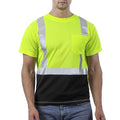 sesafety Hi Visibility Shirts for Men, Safety Shirts with Reflective Strips Class 2, Hi Vis Construction Work Shirt with Pocket Yellow 5XL