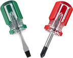 Buspoll Stubby Screwdriver – Compact Short Screwdriver for Tight Spaces, Durable Chrome-Plated Steel Construction, Easy to Use, Versatile Tool.