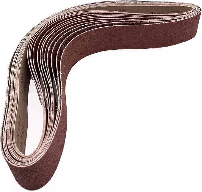 6 PCS Sanding Belt 2x72, Aluminum Oxide Belt Sander Sandpaper, 40 80 120 150 240 400 Grits Assortment (2x72in)