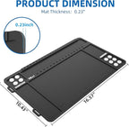 Gun Cleaning Mat, Premium Magnetic Pad With Organizer Parts Tray, Anti-Slip Rubberized Pistol Mat, Protective Workbench Mat for Gun Cleaning (16.5"x 10.43")