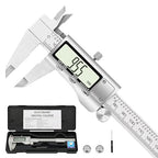 Digital Caliper Measuring Tool, 6 Inch Stainless Steel Vernier Caliper Digital Micrometer with Large LCD Screen, Auto-Off Feature, Easy Switch from Inch Metric Fraction
