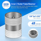 1/4" to 1-1/4" Inner/Outer Tube Reamer, 29983 Model 223S Small Tubing and Pipe Reaming Deburring Tool for Stainless steel Copper Aluminum PVC Tubing and Pipes 6mm-36mm