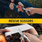 BIBURY Mini Multitool BI2052A, 8 in 1 Keychain EDC Scissors w/Window Breaker, Seat Belt Cutter, Bottle Opener for Outdoor Survival, Mini Multi Tool Cool Gadget TSA Approved, Gifts for Men and Women