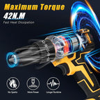 Cordless Drill Set 21V, Electric Screwdriver with 2 Batteries 2000mAh, 25+3 Torque Cordless Hammer Drill, 2-Speed, 42N.m Max, LED Work Light