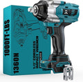 Cordless Impact Wrench 1/2 inch Compatible with Makita 18V Battery – Brushless High Torque Impact Driver Gun with 1000 Ft-lbs Torque, LED Work Light, Ergonomic Design for Heavy-Duty Performance