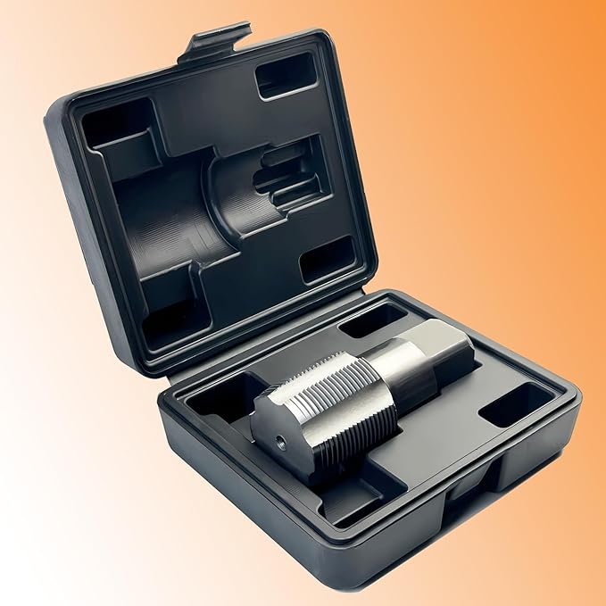 1-1/4"-11-1/2 NPT Pipe Tap, Precision Carbon Steel NPT Tap Set for Clean Accurate Threads, 1-1/4-11-1/2" NPT Tap, Perfect for Plumbers Mechanics DIYers, with Durable Plastic Case.