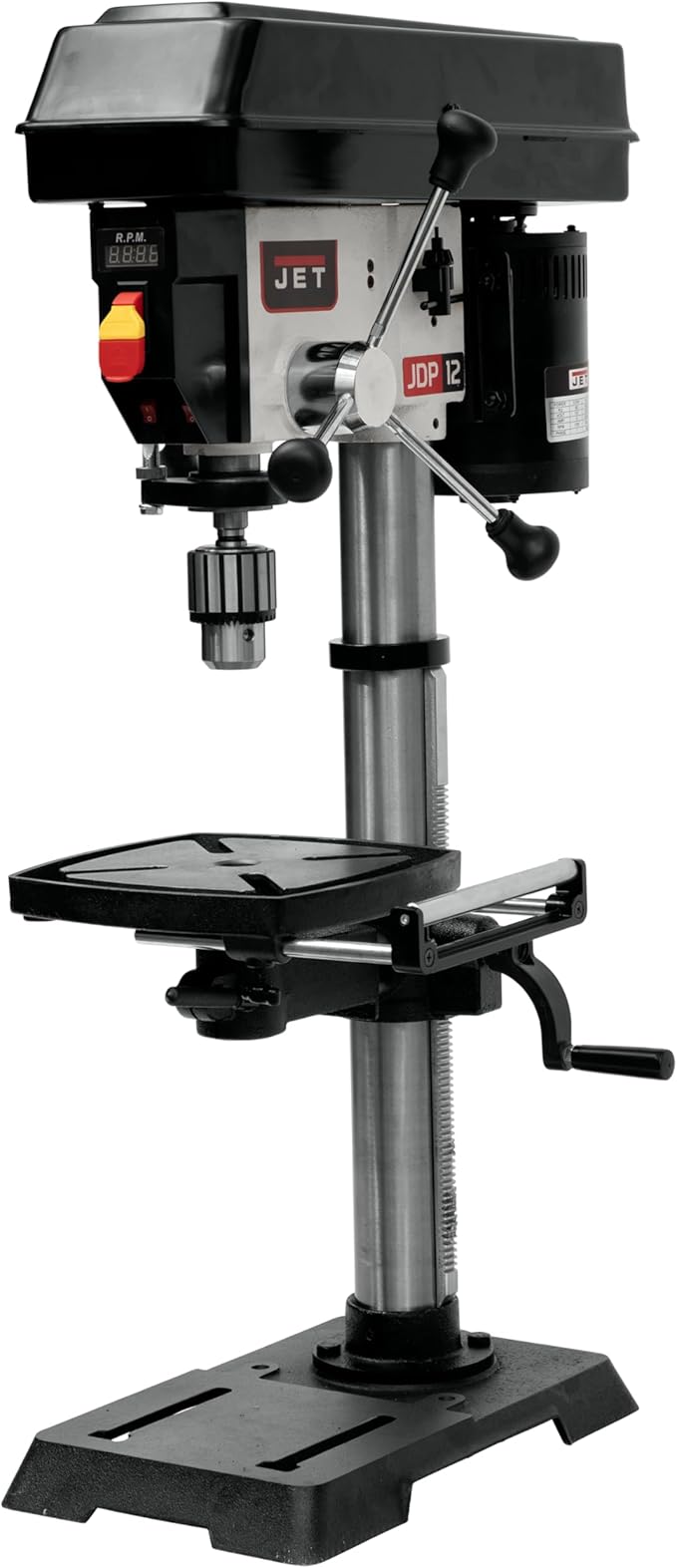 JET 12-Inch Benchtop Drill Press, Variable Speed, 1/2 HP, 115V 1Ph (Model JWDP-12)