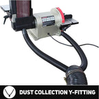 BUCKTOOL Bench Belt Sander with Rotating Base and Dust Collection Fitting, Belt Sander for Woodworking 4 in. x 36 in. Belt & 8 in. Disc with 3/4HP Direct-drive Motor with Rotating Base, BD4801