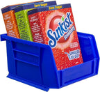 Akro-Mils 30210 AkroBins Plastic Hanging Stackable Storage Organizer Bin, 5-" x 4-" 3-", Blue, 24-Pack