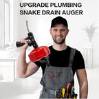 Upgrade Plumbing Snake Drain Auger,25 FT Automatic Retract Drain Snake with Dual Mode,Professinal Drain Clog Remover,Flexible Snake Drain Hair Remover Tool for Bathroom Shower Sink Kitchen