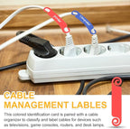 PATIKIL Cable Tags Multicolor Cable Management Labels Cord Identification Tags, Wire Cord Markers for USB Computer Phone Charger Power - 20Pcs (5 Color)