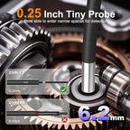 360 Articulating Borescope, 5" Monitor, 6.2mm Industrial Inspection Camera with 4-Way Joystick Articulation and 5.0FT Semi-Rigid Snake Tube, HD Endoscope for Automotive, Pipe & Equipment