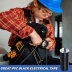 100 Rolls Black Electrical Tape Bulk 3/4 Inch x 66ft, Waterproof Vinyl Electric Tape High Temp Insulation Tape for Electrical Protection Home Outdoor Electric Insulating Wire Wrapping