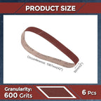 6 Pcs Sanding Belts 2 x 42 Inch 600 Grit Aluminum Oxide Abrasive Sandpaper for Belt Sander Metal Grinding Wood Working Weld Rust Removal