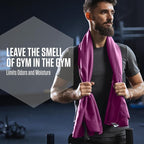 VENTURE 4TH Quick Dry Towel. Microfiber Travel Towel Ideal for Camping, Hiking, Backpacking, Gym. Lightweight & Fast Drying Travel Towels for Body. Compact & Easy to Pack - Purple Extra Large