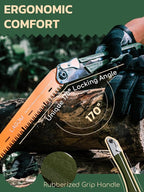 LAGOM Folding Camp Saw for Cutting Branches, 8.2" Straight Blade | SK5 Steel, Ergonomic Handle, One-Hand Use, Secure Lock | Foldable Pruning Tool for Camping, Gardening, Survival, Kayaking, Outdoors