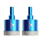 Dry Diamond Core Drill Bit Set,BRSCHNITT 2pcs/Pack 1 1/2 Inch (38mm) Diamond Hole Saw Core Drill Bit with Triangle Shank for Porcelain Tile Ceramic Stone Granite Marble