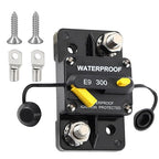 E93 Circuit Breaker Waterproof IP67 25A-300A Extended Surface Mount with 3/8" Diagonal Studs Hi-Amp Marine RV Truck Protector (300A)