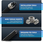 Orion Motor Tech Thread Repair Kit, SAE and Metric Helicoil Repair Kit with HSS Drill Bits Inserts Taps Break Off Tools, Rethreading Tools in 1/4" 5/16" 3/8" 7/16" 1/2" & M5 M6 M8 M10 M12 Sizes