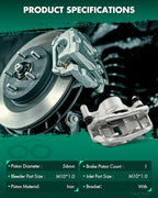 SCITOO Front Left Brake Caliper With Bracket 19B1493 Fit For Hyundai For Accent 2000-2005,For Hyundai For Excel 1990-1994,For Hyundai For Scoupe 1991 1993-1995,For Mitsubishi For Precis 1990-1994