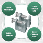 8Pcs Beam Clamp, 1" Jaw Opening Adjustable C Beam Clamps, Zinc Plated Iron Joist Jaw Clamp Tool, 1/2" Diameter Threaded Rod