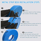 Galvanized Metal Pipe Strap 3/4" 32.8FT, 32-Gauge - Metal Hanger Strapping with Holes for Pipe Support, Flexible Trimming | Includes Storage Case & Gloves