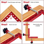 Corner Clamps for Woodworking - 90 Degree Clamp 4 Pack 5.5“x 5.5” Aluminum Alloy Right Angle for Woodworking Corner Clamp Toolsand Equipment L Square Aluminum Angle Clamp Tool