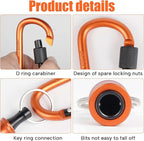 Upgrade Orange 12Pcs Bit Holder Keychain, 1/4 inch Hex Shank Bit Holders, Quick-change Design For Nut Driver, Screwdriver & Drill Bits, Include Keychain Carabiner, Push to Unlock