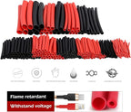 Nilight Heat Shrink 2:1 Electric Insulation Tube Kit 45mm Flame Retardant Wrap Cable Sleeve 270pcs 5 Colors 12 Sizes with Storage Box，2 Years Warranty
