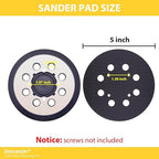 2 Pack 5 Inch Sander Pad Replacement, Metal Sander Backing Pad Compatible with DeWalt DWE6421 DWE6423 DCW210B, Sanding Pad for DWE64233 N329079 Random Orbital Sanders Parts