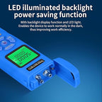 Rechargeable Optical Power Meter L-C50-15km mini Fiber Cable Tester Suitable for SC/FC/ST/LC Interface 4-in-1 Function Built-in 15km Visual Fault Locator RJ45 Network Testing with 1 FC-LC Adapter