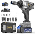 Cordless Impact Wrench 1/2 inch Compatible with DeWalt 20V Battery, 1000 Ft-lbs (1360N.m) Brushless High Torque Impact Driver with 2x5.0AH Battery & 6 Sockets, Power Impact Gun for Car Truck Mower