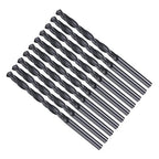 Drill Bit, 4.8mm Cutting Diameter, 4241 HSS Nitriding Black 118° Cutting Angle Versatile Jobber Bits - (Applications: for Drilling Plastic Wood Soft Metal), 10-Pieces