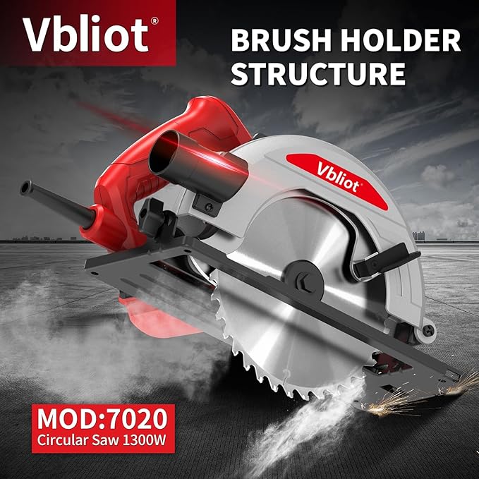 VBLIOT-11 Amp Circular Saws 7-1/4 5500rpm Woodworkers Ensure a Smooth Cutting Experience Explore the Circular Saws for Crafting and Home Improvement for DIY stone cutting saw Tile Saw (185mm)