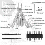 BIBURY Multitool Pliers Pro BI2045, Foldable Multitools with Replaceable Wire Cutters and Saw, Stainless Steel Multi Tool w/Upgraded Scissors and Screwdriver Set, Ideal for Camping, Hiking, Survival