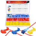 Nilight 100PCS Quick Splice Solderless Wire and T-Tap Electrical Connectors 22-18 18-14 12-10 AWG T Tap Insulated Terminal Assortment Kit