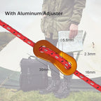 16.4ft 6 Pack 4mm Guy Lines Ultralight Tent Cords with Aluminum Adjuster Tensioner Outdoor Camping Guylines Ropes for Tent Tarp,Climbing,Hiking Backpacking (Red)