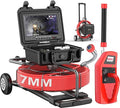 Anysun All in 1 Sewer Camera with Locator & Wheels & Pull Handle, 7MM 300Ft Cable, Self Leveling, Distance Counter, 32GB Card, 9'' HD Monitor, Pipe Drain Inspection Camera IP68 Industrial Borescope