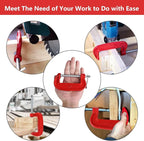 10 Piece 3 Inch C-Clamp Set - Industrial Strength, Heavy Duty C-Clamp Quick-Grip, Quality Iron C Clamps for Woodworking, Welding, and Building(Red)
