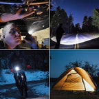 Lepro LED Rechargeable Flashlight, LP3000 High Lumens, Zoomable, Bright Flashlight, Waterproof, 5 Lighting Modes, Small Handheld Flashlight for Camping, Emergencies, USB Cable Included